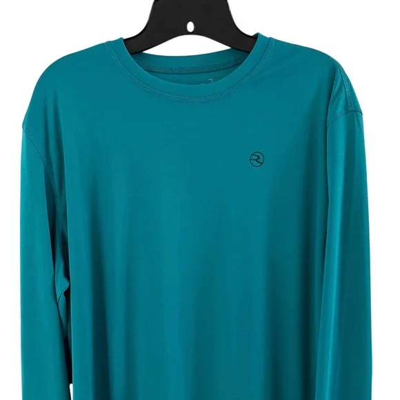 Reel Life Jax Beach UPF50 Tee Mens Large Teal Long Sleeve Graphic Performance - Picture 6 of 16